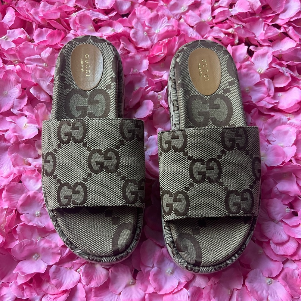 GUCCI WOMEN PLATFORM SLIDE SANDAL